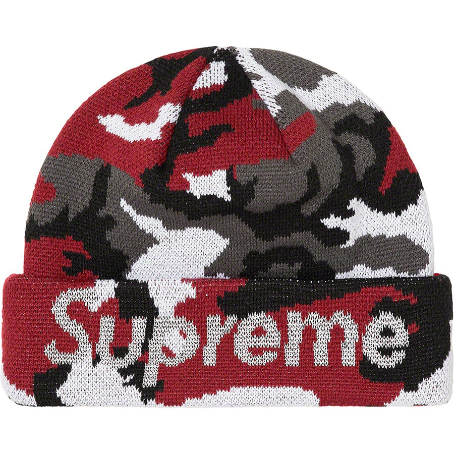 Supreme New Era Split Beanie Red