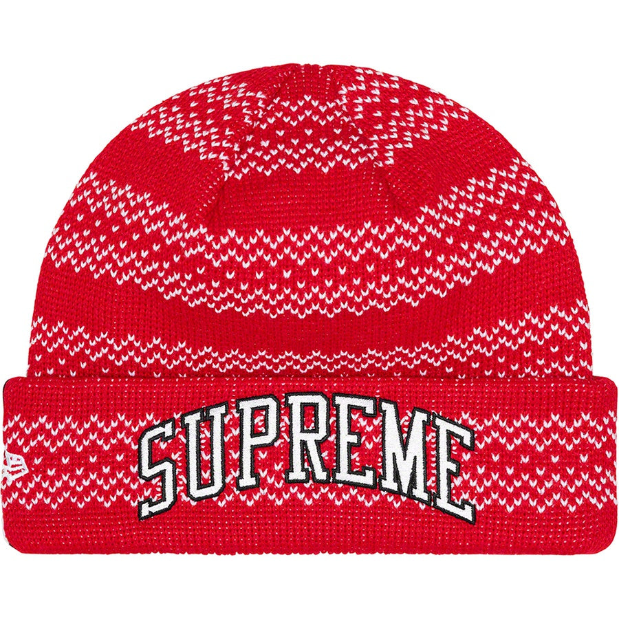 Supreme New Era Split Beanie Red