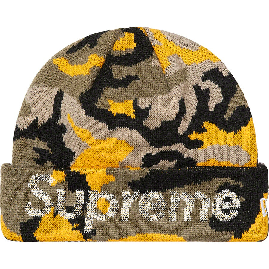 Supreme New Era Split Beanie Brown