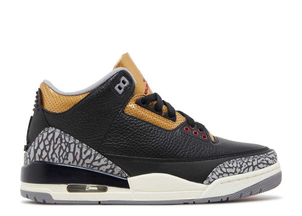 Jordan 3 Retro Black Cement Gold (W)