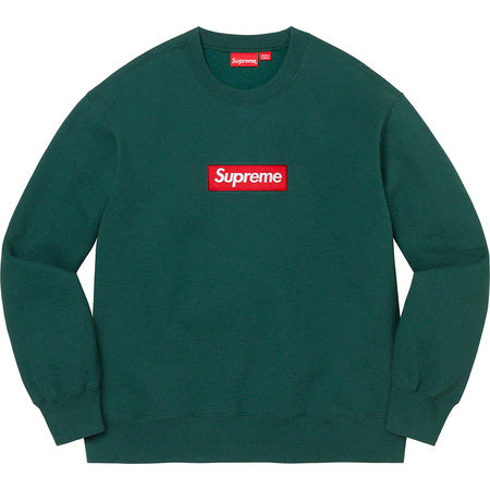 Supreme Box Logo Crewneck (FW22) Dark Pine