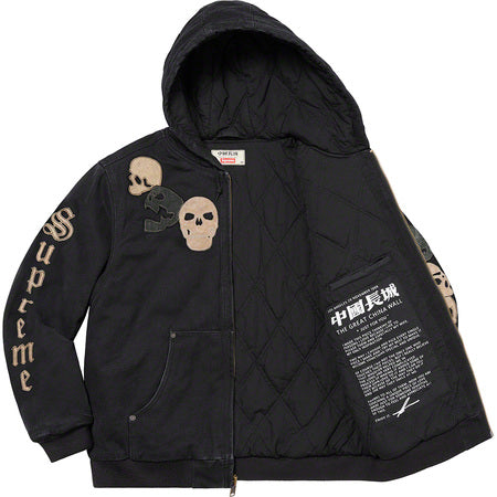 Supreme Great China Wall Hooded Work Jacket Black