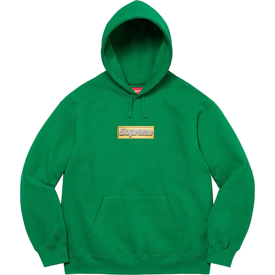 Supreme Bling Box Logo Hooded Sweatshirt Green