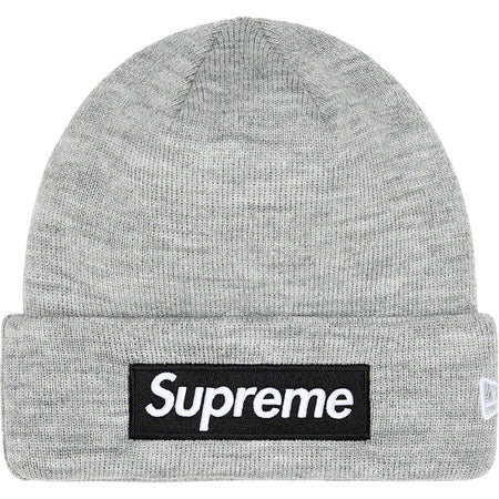 Supreme New Era Box Logo Beanie (FW22) Heather Grey