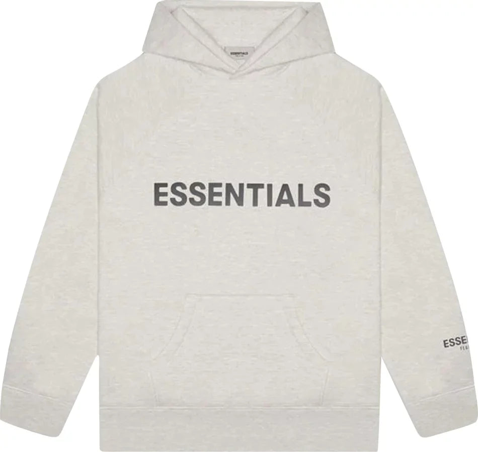 Fear of God Essentials Pullover Hoodie Applique Logo Heather Oatmeal