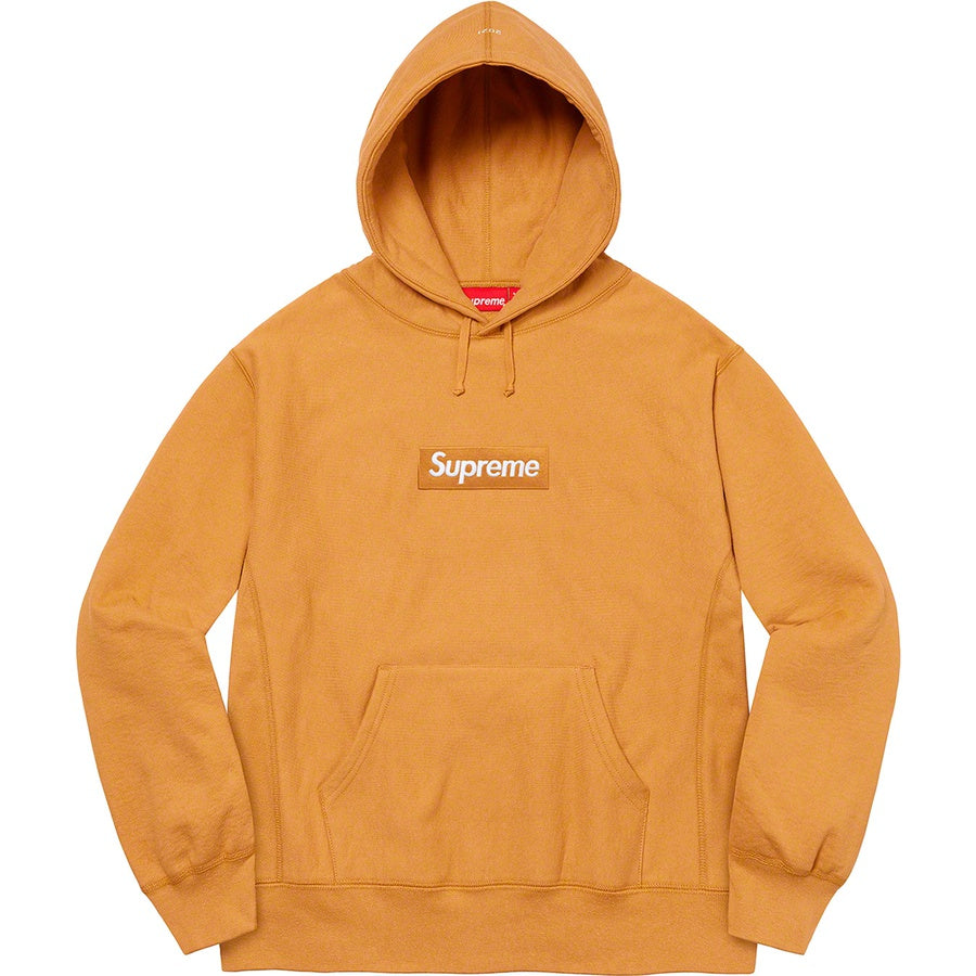 Supreme Box Logo Hooded Sweatshirt (FW21) Light Mustard