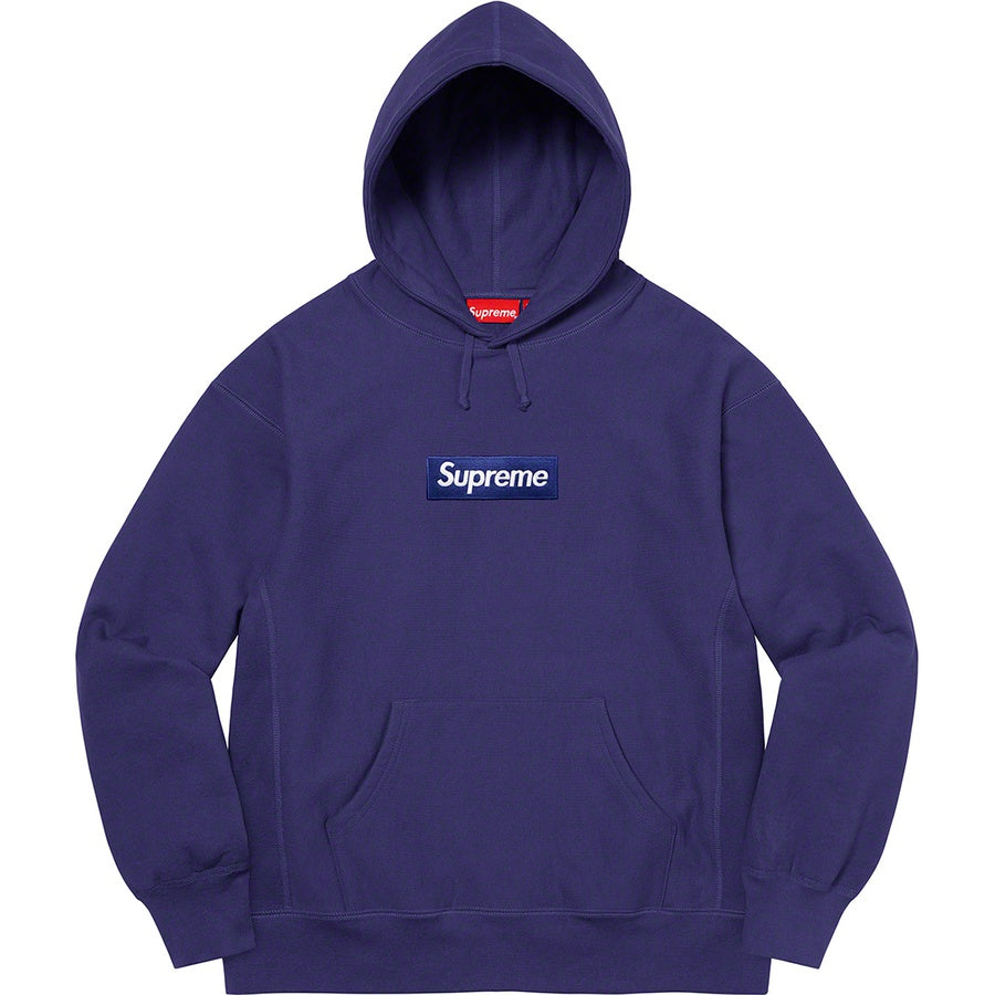 Supreme Box Logo Hooded Sweatshirt (FW21) Washed Navy