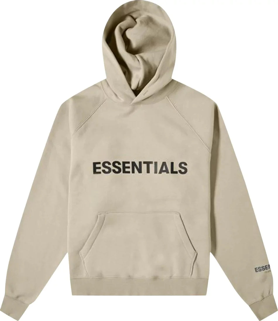 Fear of God Essentials Pullover Hoodie Applique Logo Olive/Khaki