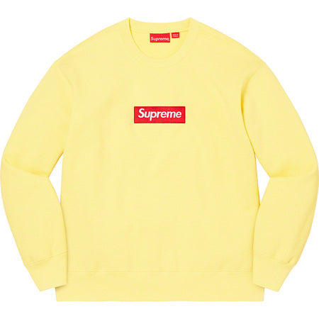 Supreme Box Logo Crewneck (FW22) Pale Yellow