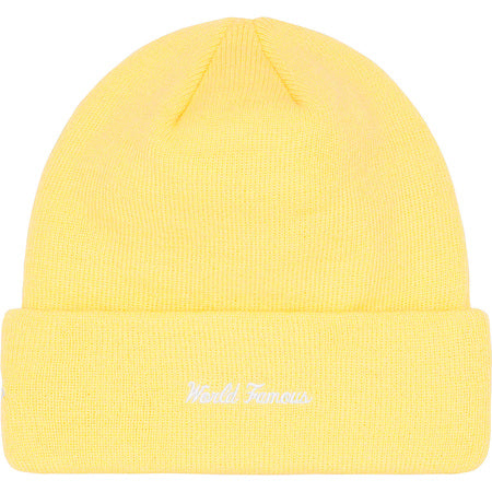 Supreme New Era Box Logo Beanie (FW22) Pale Yellow