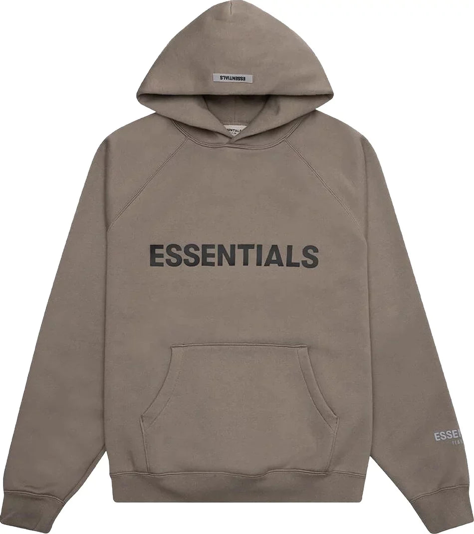 Fear of God Essentials Pullover Hoodie Applique Logo Taupe