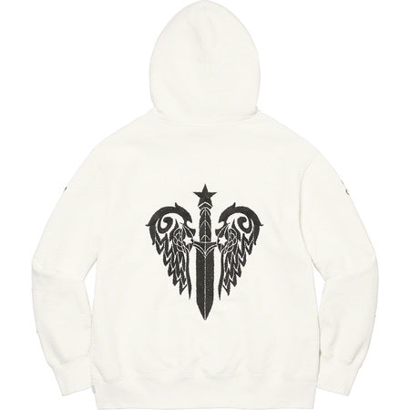 Supreme Great China Wall Sword Hooded Sweatshirt White